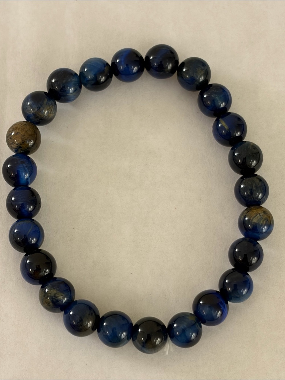 Blue Tiger’s Eye Beaded Stretch Bracelet